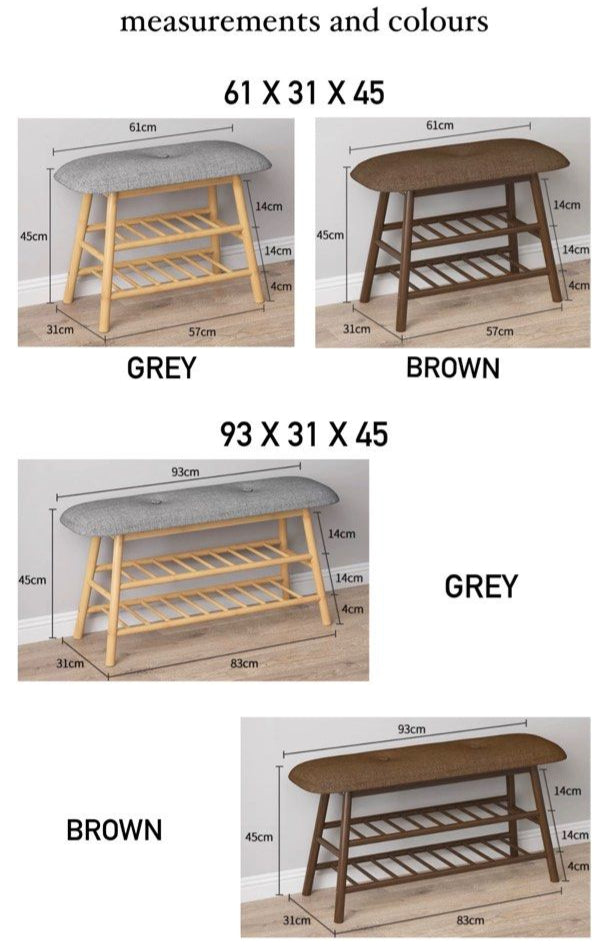 DAKARI Modern Shoe Rack With Bench