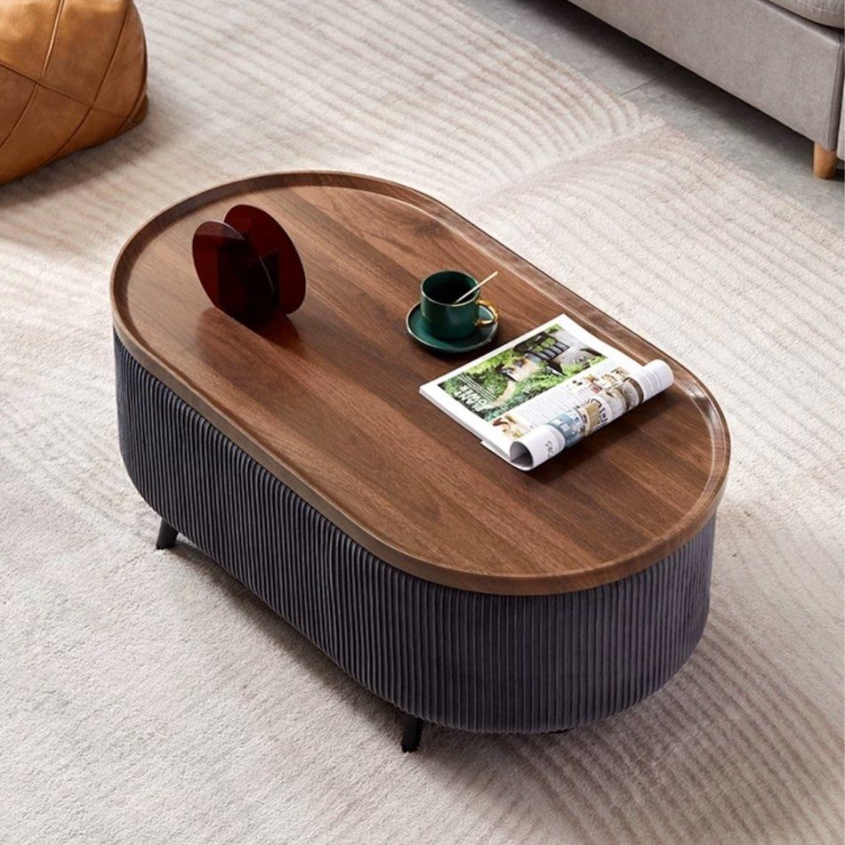 COURTNEY Modern Velvet Coffee Table