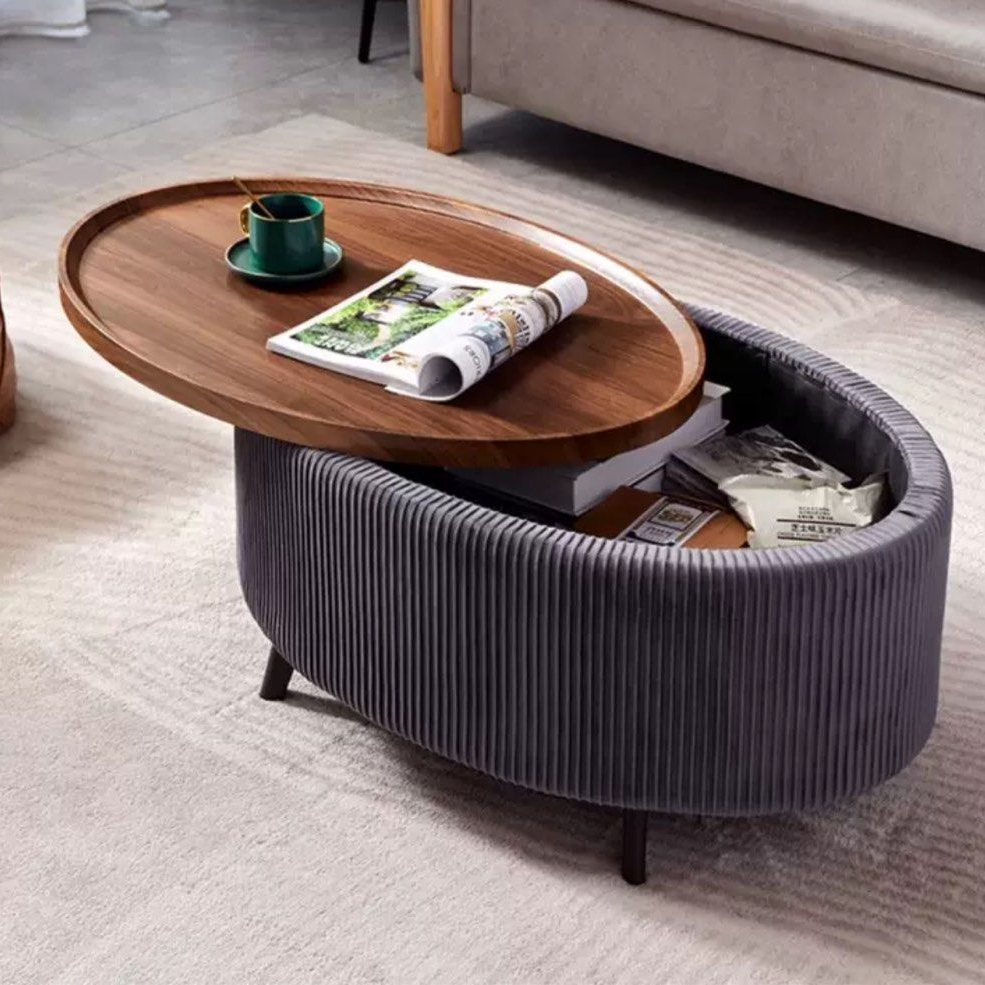 COURTNEY Modern Velvet Coffee Table