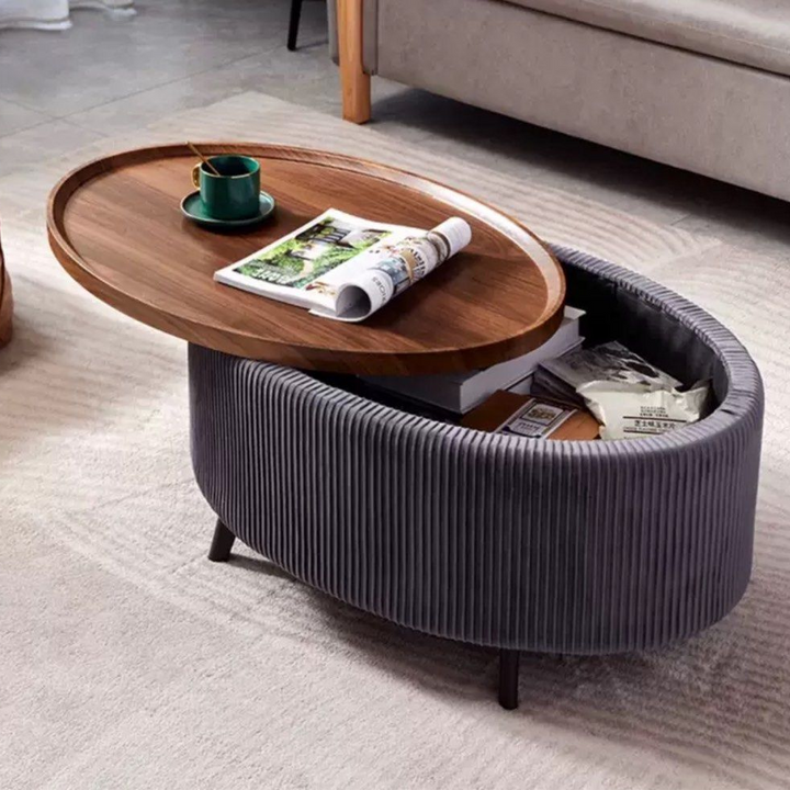 COURTNEY Modern Velvet Coffee Table