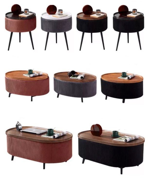 COURTNEY Modern Velvet Coffee Table