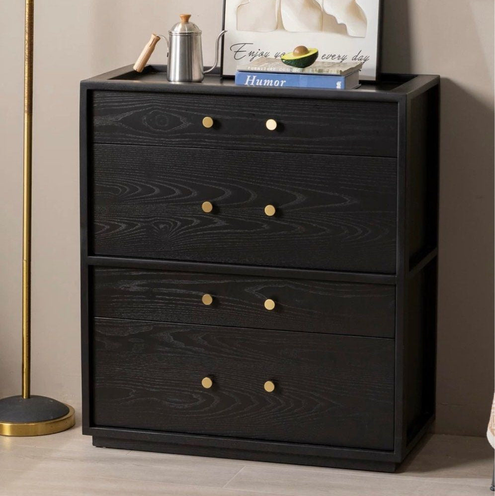 CALLISTUS Rustic Solid Wood Chest Of Drawers