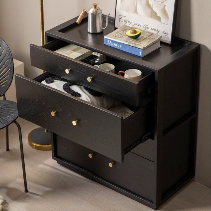 CALLISTUS Rustic Solid Wood Chest Of Drawers