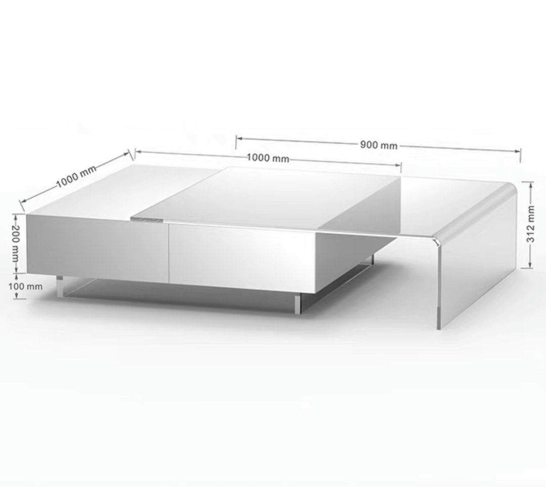 BRYCE Modern Acrylic Coffee Table