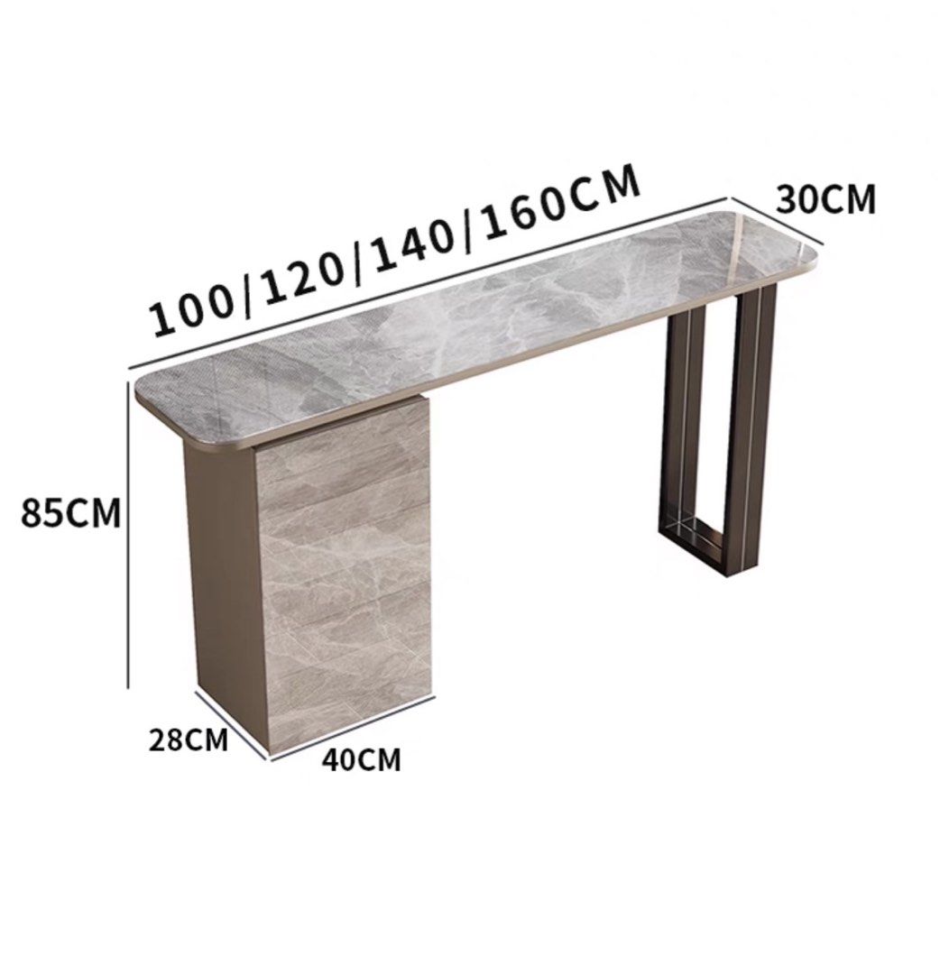 CORDELIA Modern Sintered Stone Storage Console Table
