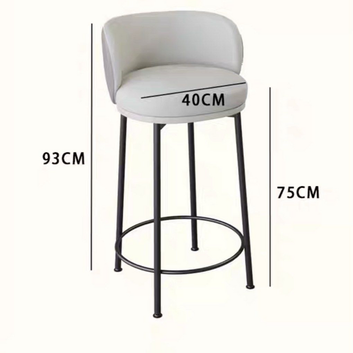 CACIFER Modern Sherpa Bar Stool