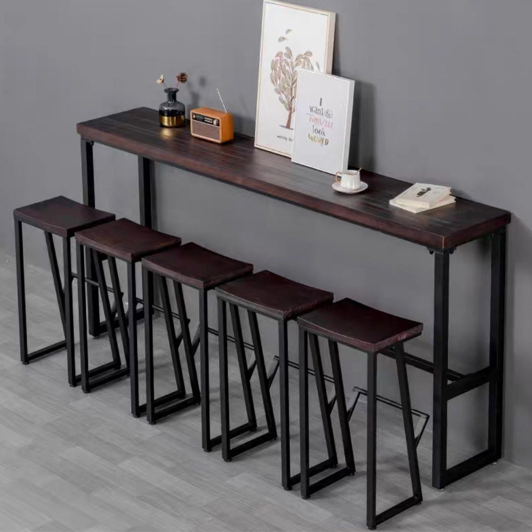 DAUSON Industrial Solid Wood Bar Table