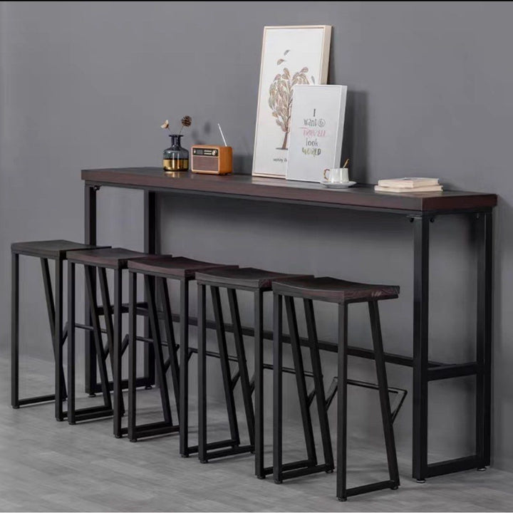 DAUSON Industrial Solid Wood Bar Table