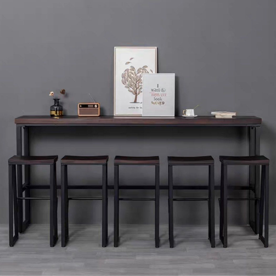 DAUSON Industrial Solid Wood Bar Table