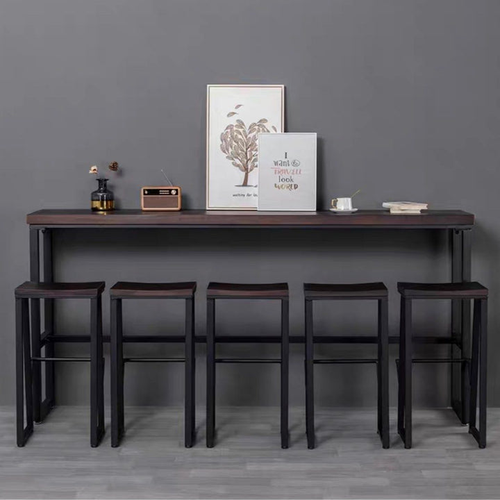 DAUSON Industrial Solid Wood Bar Table