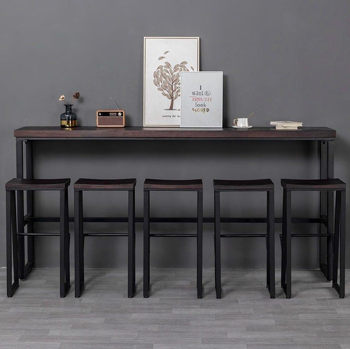 DAUSON Industrial Solid Wood Bar Table