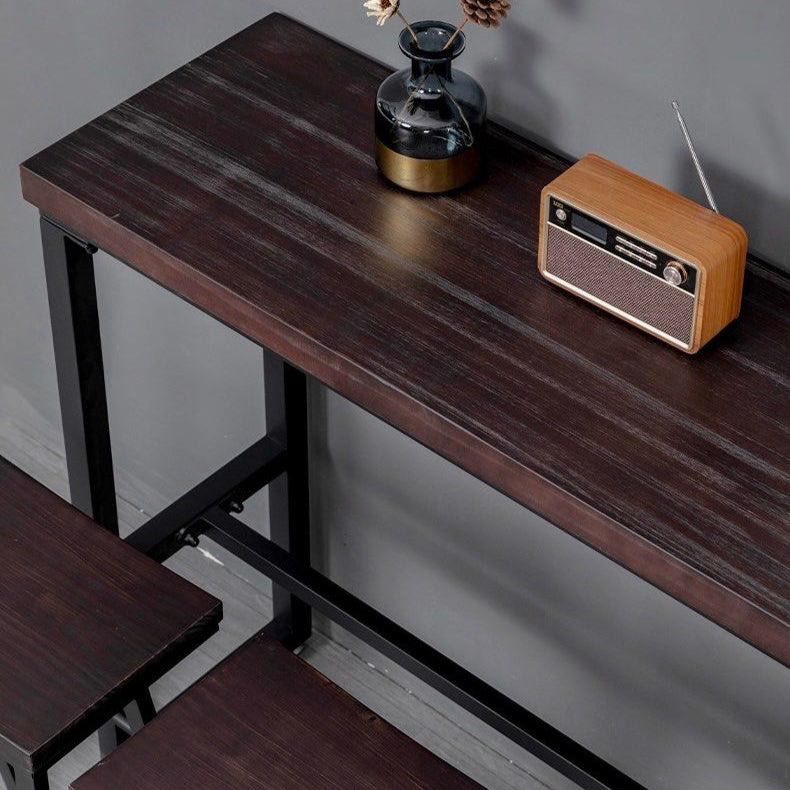DAUSON Industrial Solid Wood Bar Table