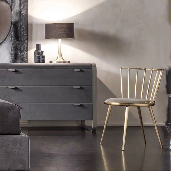 BRADLEY Gold Frame Dining Chair