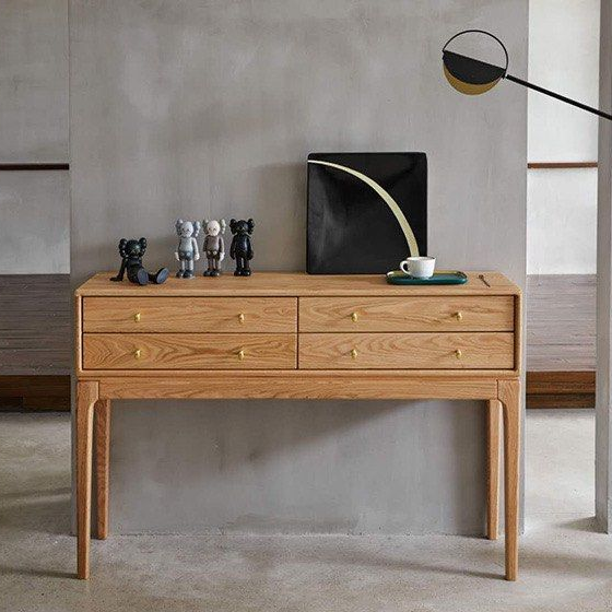 CAIA Mid Century Solid Wood Console Table