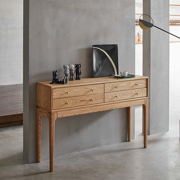 CAIA Mid Century Solid Wood Console Table