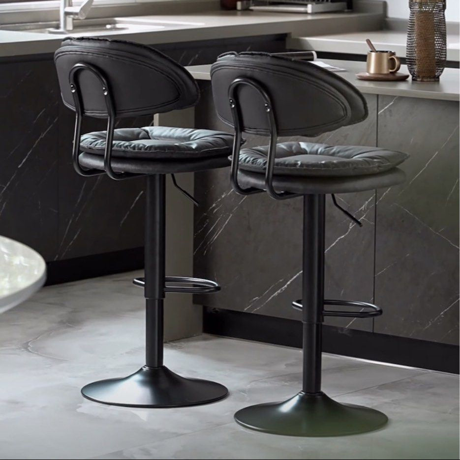 BEELE Modern Leather Bar Stool