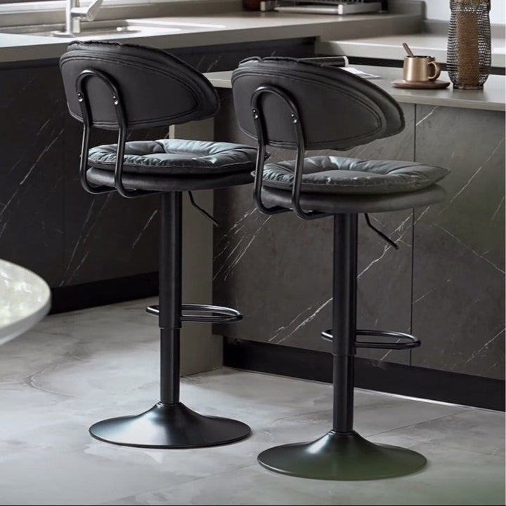BEELE Modern Leather Bar Stool