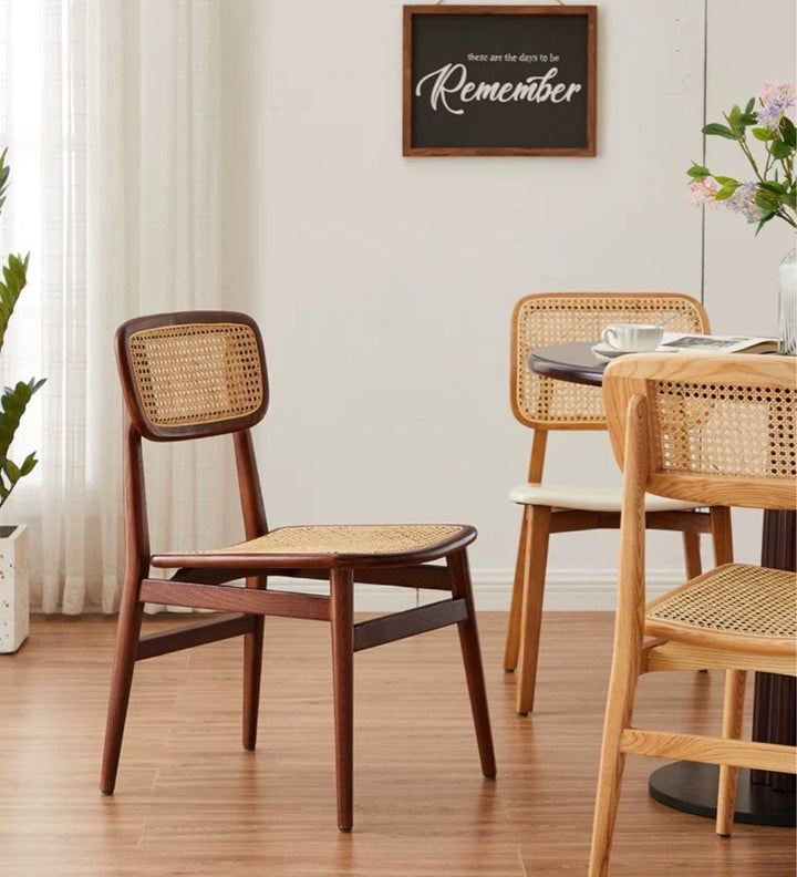 VERDIN Rustic Rattan Dining Chair