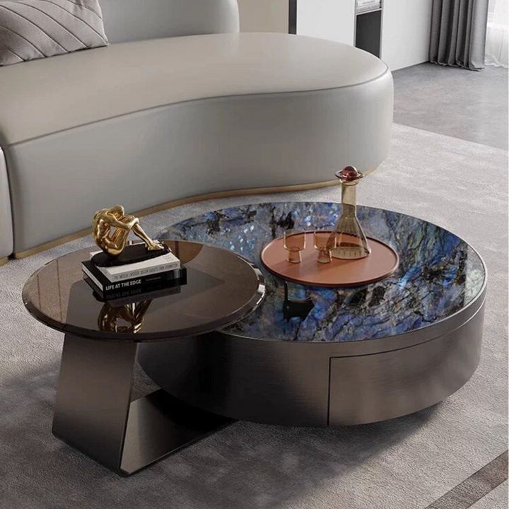 DANNY Modern Marble Round Coffee Tables