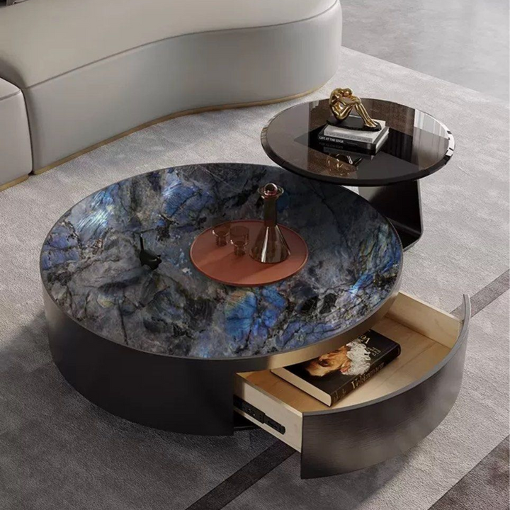 DANNY Modern Marble Round Coffee Tables