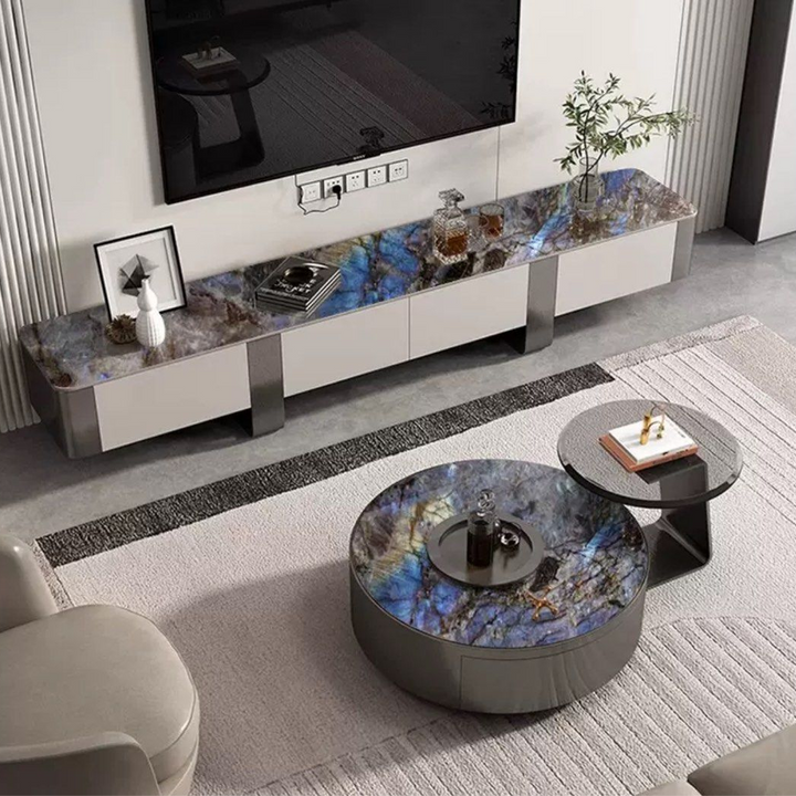 DANNY Modern Marble Round Coffee Tables