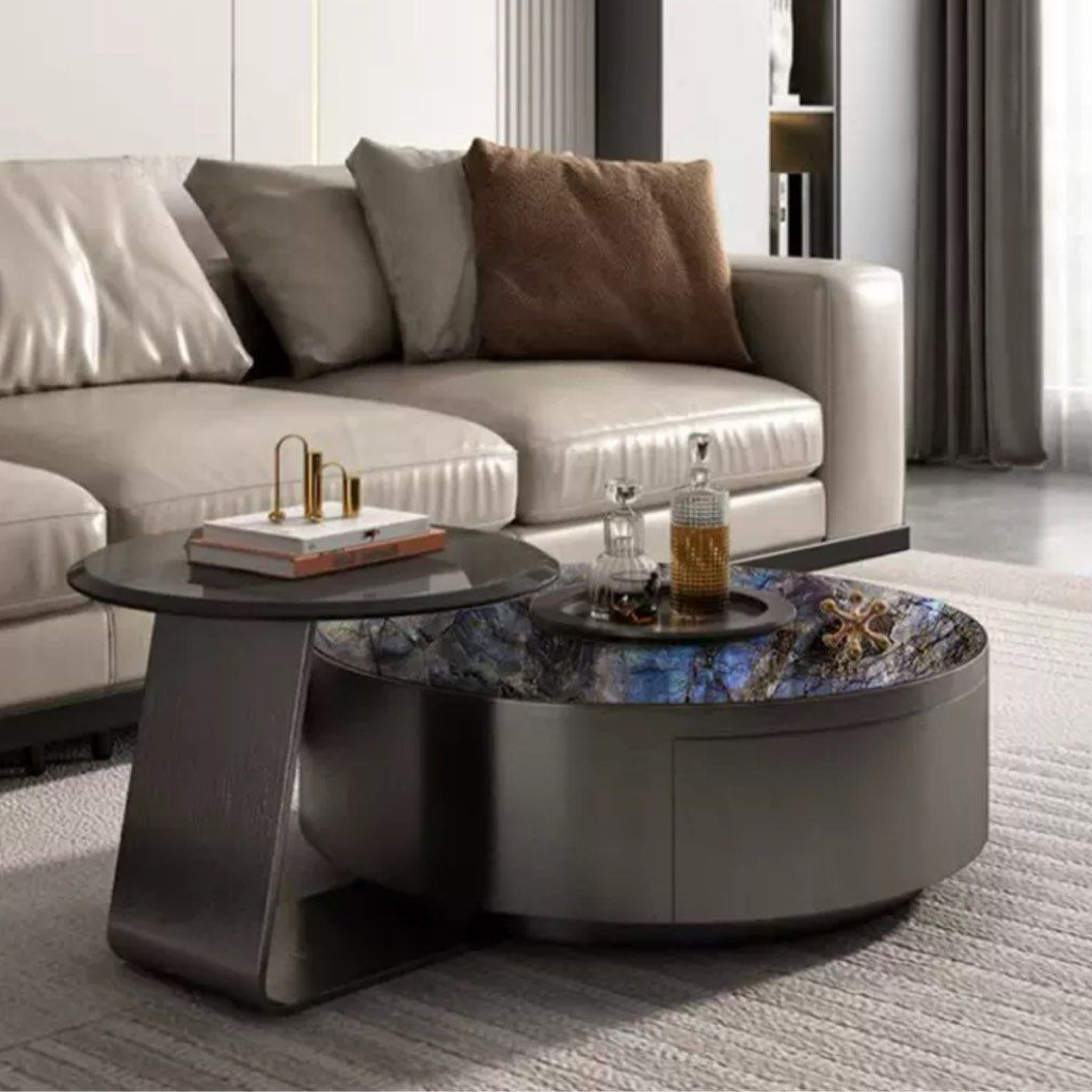 DANNY Modern Marble Round Coffee Tables
