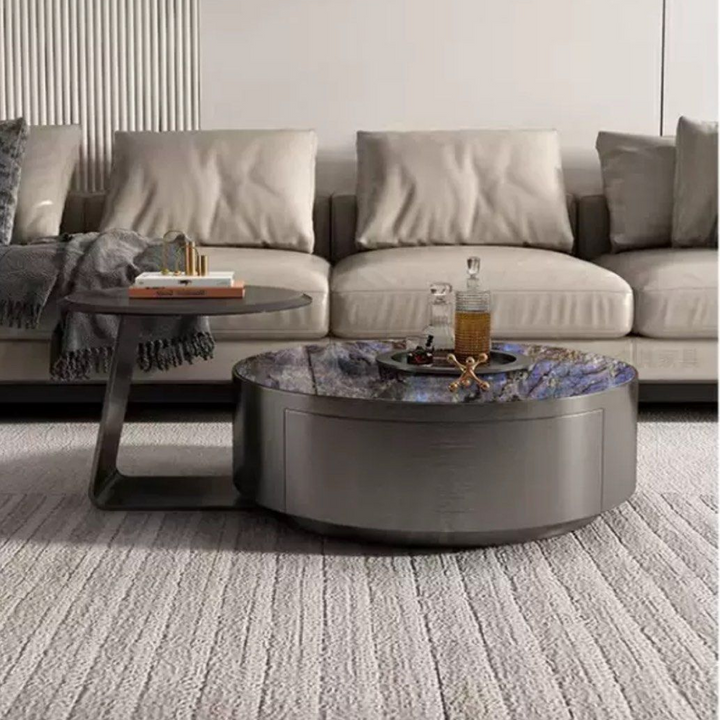DANNY Modern Marble Round Coffee Tables
