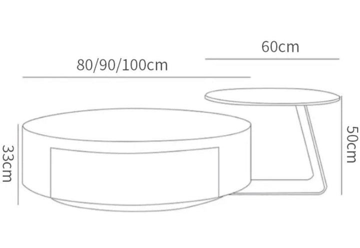 DANNY Modern Marble Round Coffee Tables