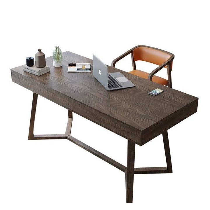 BRODERIK Rustic Solid Wood Study Desk