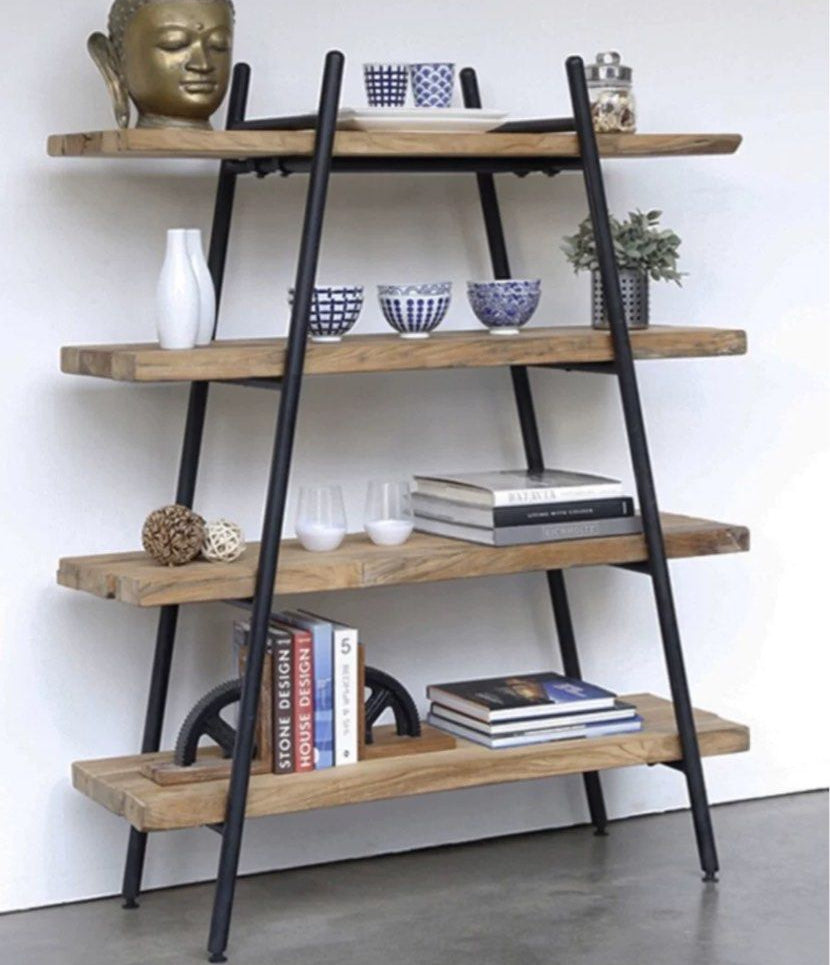 CAPERE Rustic Solid Wood Display Shelf