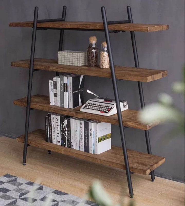 CAPERE Rustic Solid Wood Display Shelf