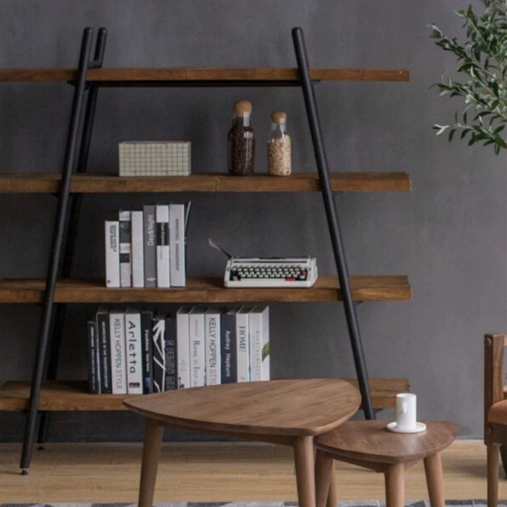 CAPERE Rustic Solid Wood Display Shelf