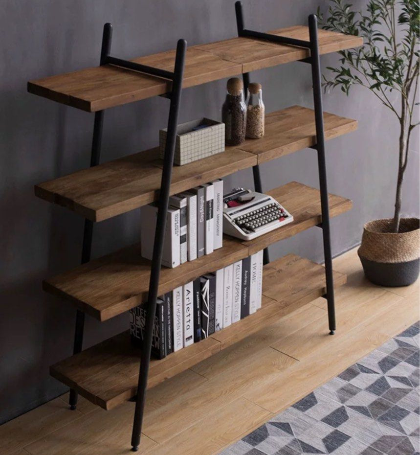 CAPERE Rustic Solid Wood Display Shelf