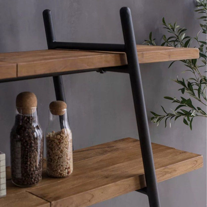 CAPERE Rustic Solid Wood Display Shelf