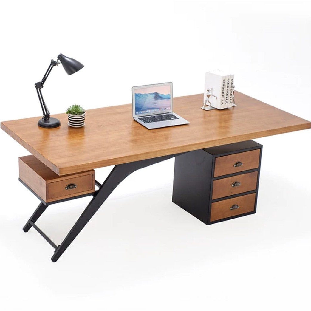 CHAD Rustic Solid Wood Study Desk