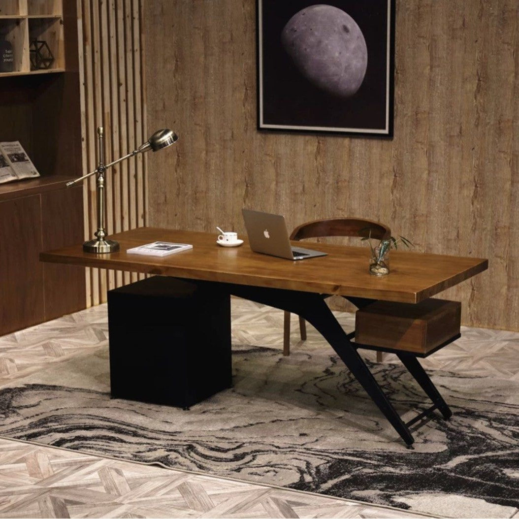 CHAD Rustic Solid Wood Study Desk