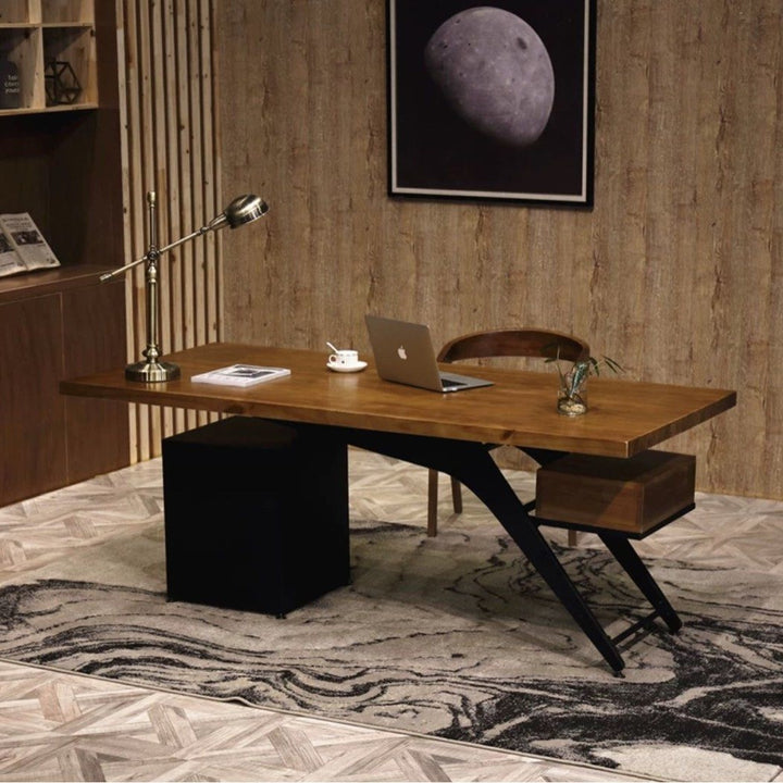 CHAD Rustic Solid Wood Study Desk