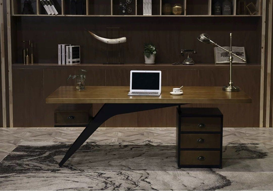 CHAD Rustic Solid Wood Study Desk