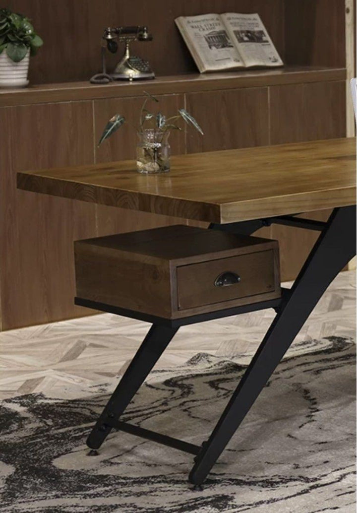 CHAD Rustic Solid Wood Study Desk