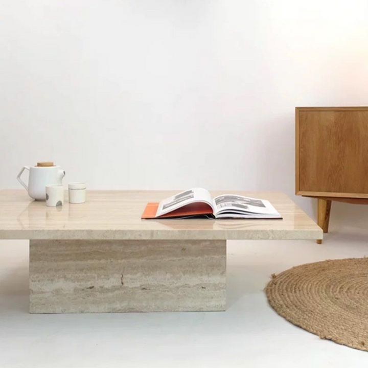JAMESON Luxury Travertine Coffee Table