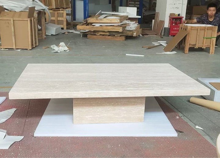 JAMESON Luxury Travertine Coffee Table