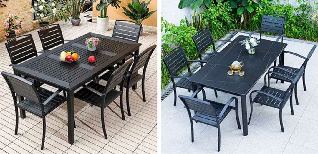 DEMIER Modern Outdoor Dining Table & Chairs