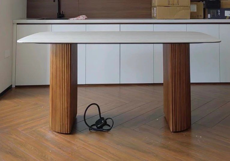 LORO Modern Travertine Dining Table