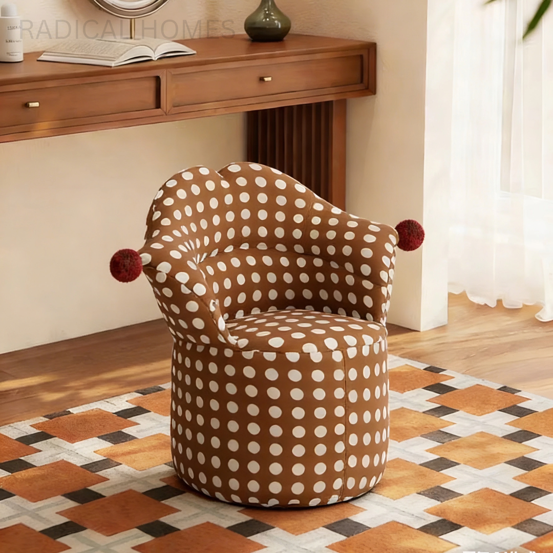 KISSI Modern Fabric Vanity Chair - Radical Homes Singapore