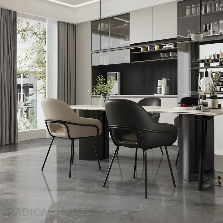 ARISTO Modern Minimalist Leather Dining Chair