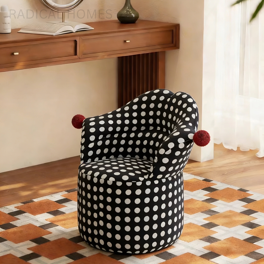 KISSI Modern Fabric Vanity Chair - Radical Homes Singapore