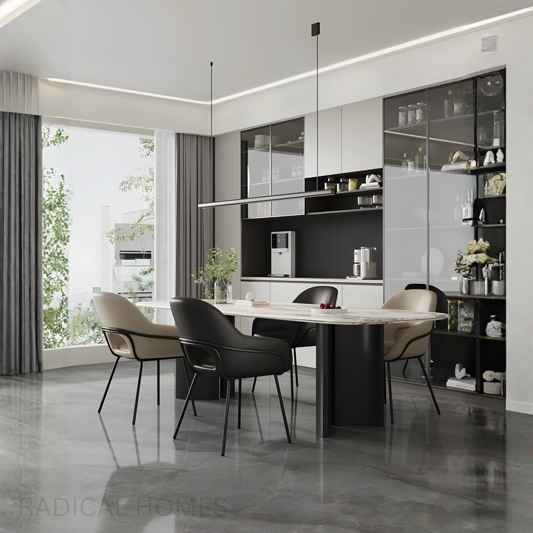 ARISTO Modern Minimalist Leather Dining Chair