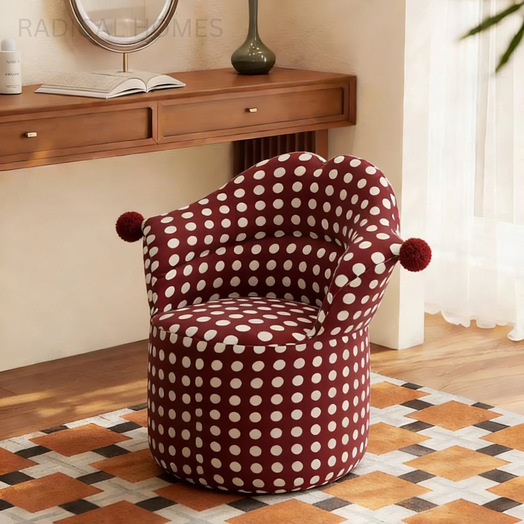KISSI Modern Fabric Vanity Chair - Radical Homes Singapore
