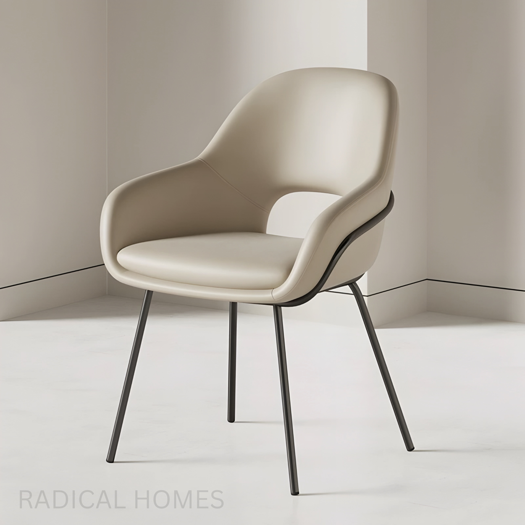 ARISTO Modern Minimalist Leather Dining Chair
