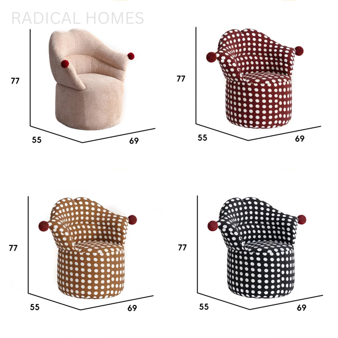 KISSI Modern Fabric Vanity Chair - Radical Homes Singapore